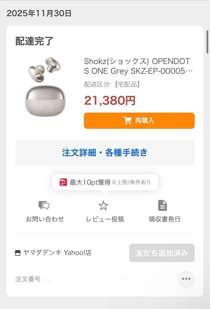 SHOKZ OPENDOTS ONE グレー