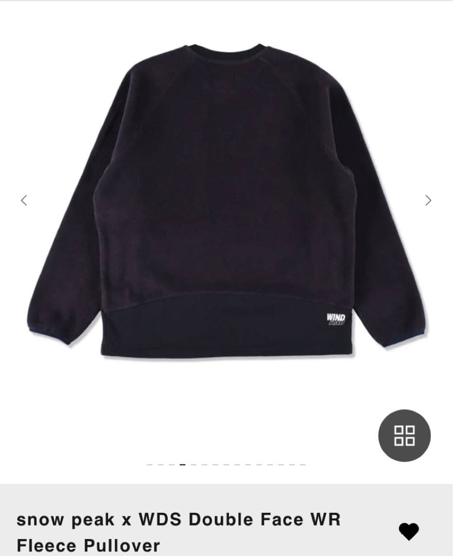 peak × WIND AND SEAコラボフリースプルオーバー