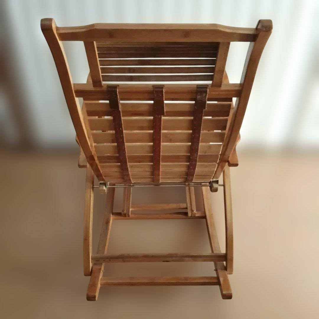 竹製チェア 折りたたみ式の竹製 ロッキングチェア 快適