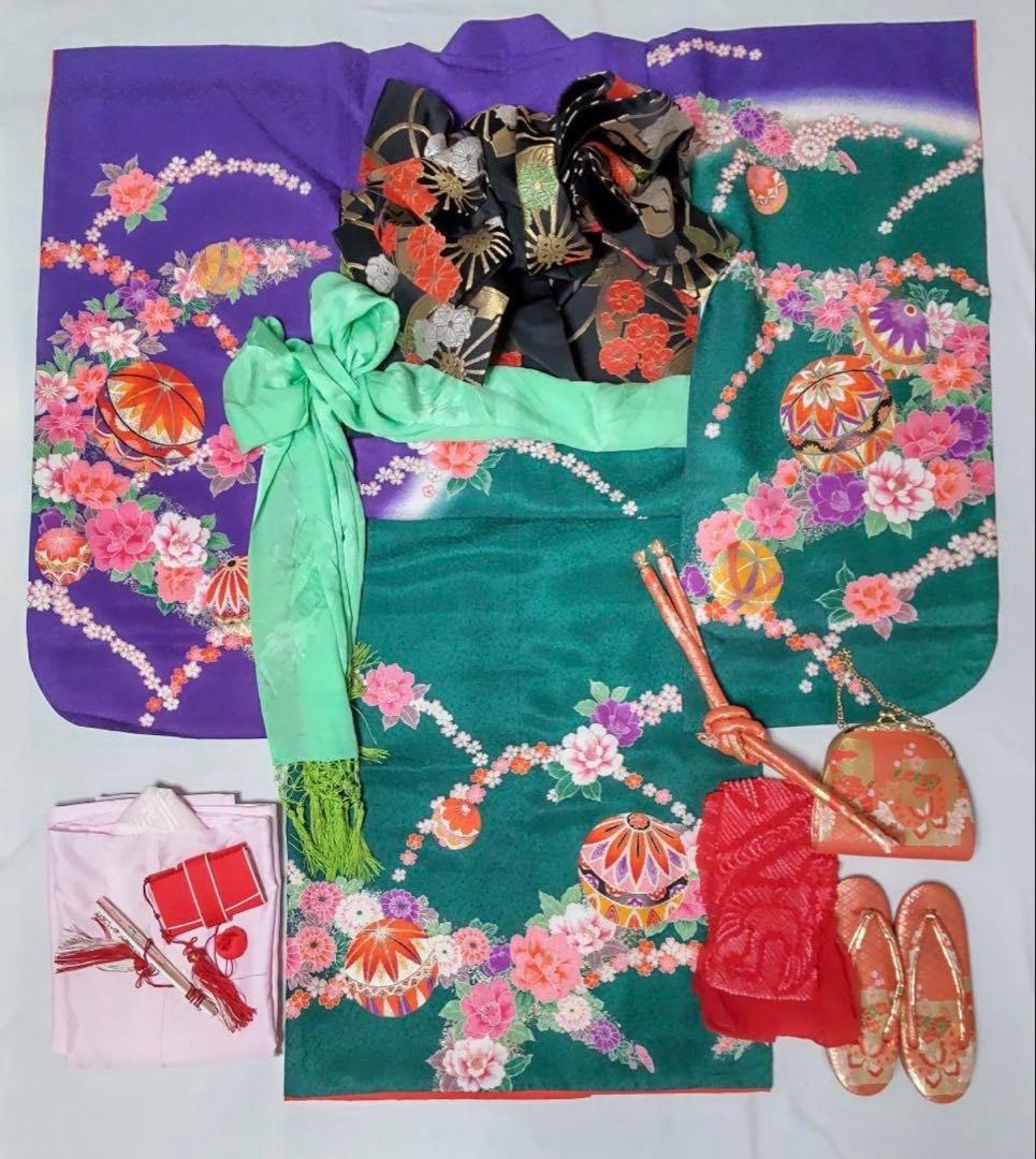 7歳女の子お着物セット七五三やお参りに