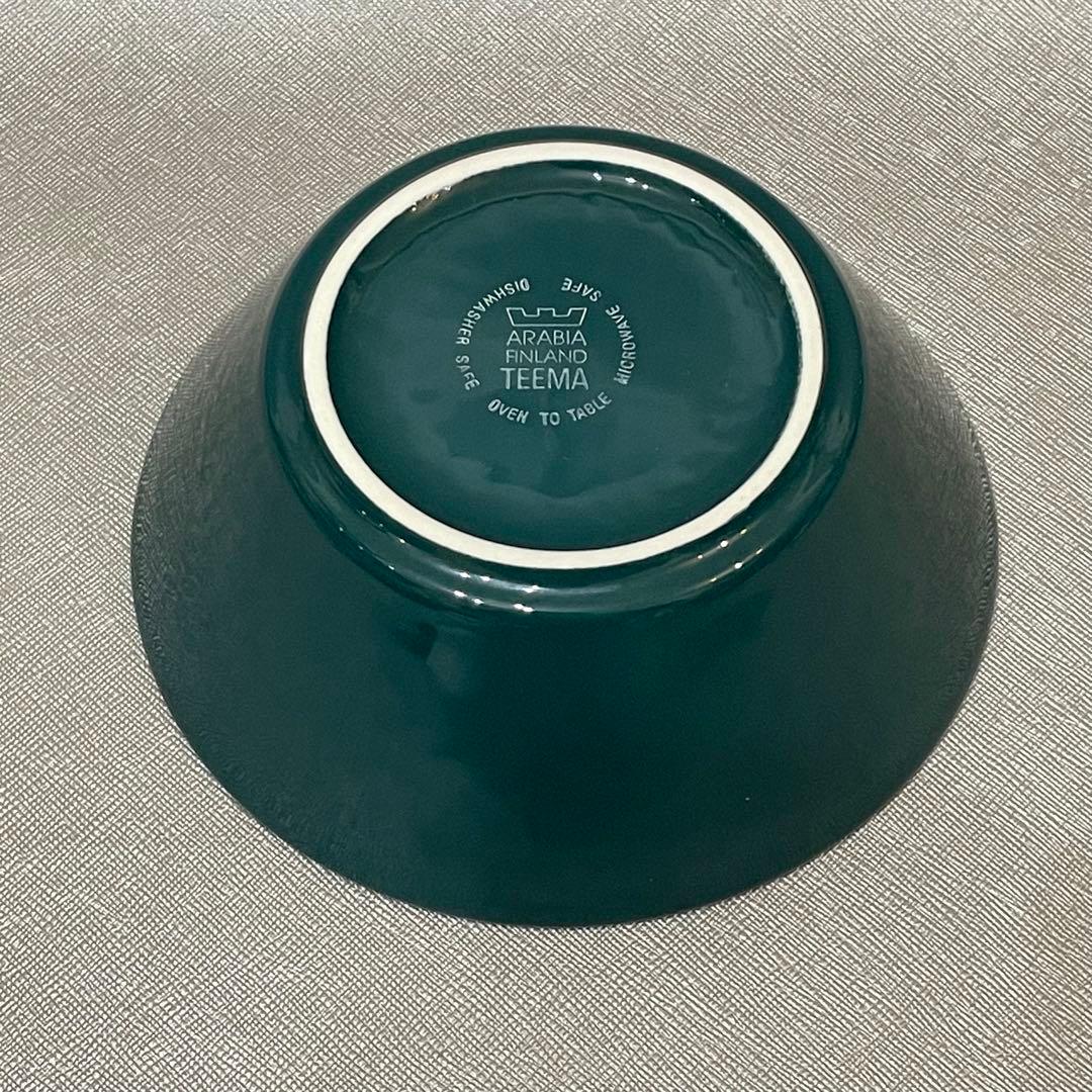 ヴィンテージ　ARABIA アラビア　ティーマ　ボウル　Φ15㎝　ダークグリーン