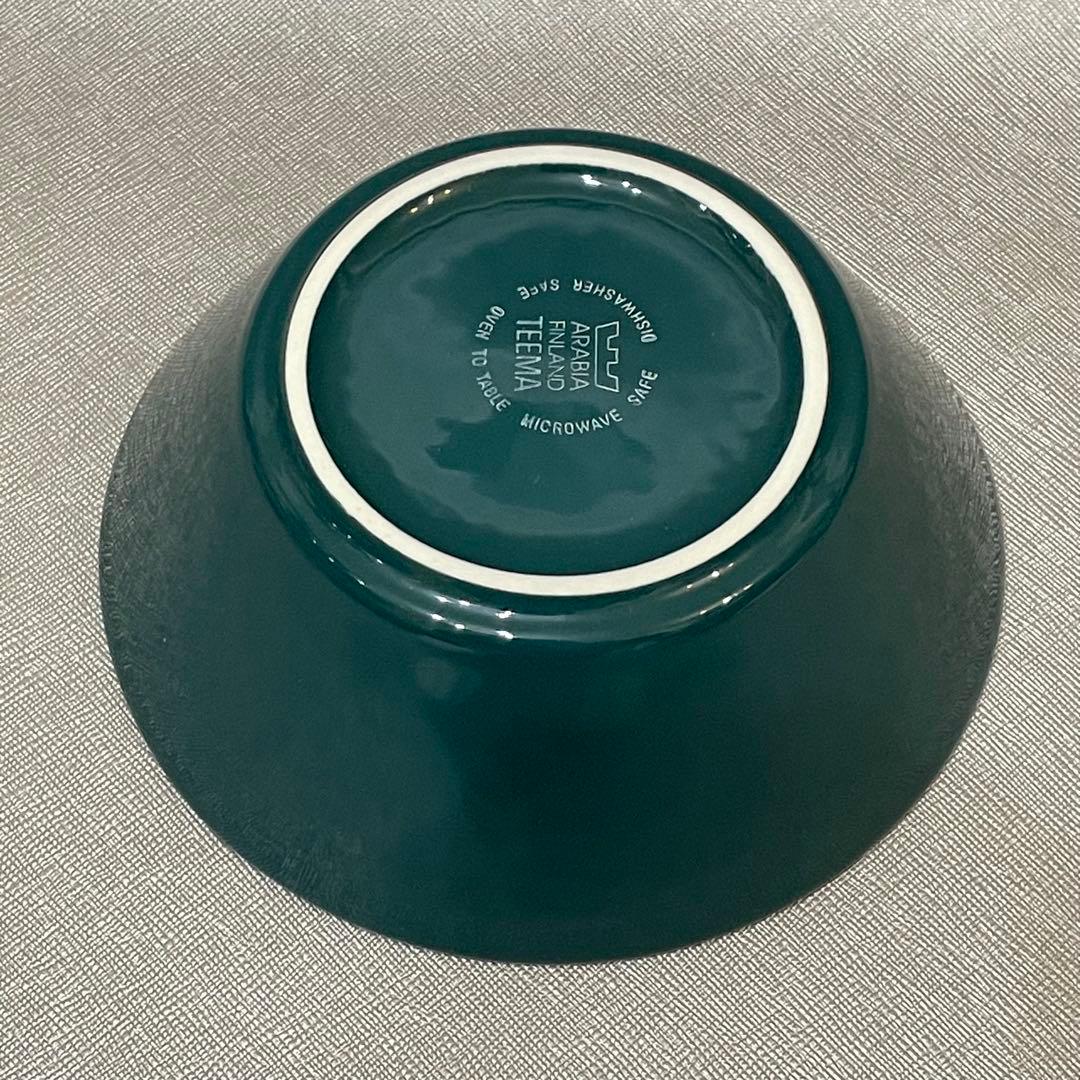 ヴィンテージ　ARABIA アラビア　ティーマ　ボウル　Φ15㎝　ダークグリーン