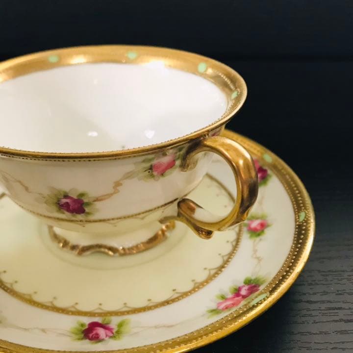 オールドノリタケ  薔薇　金盛　ビジュー