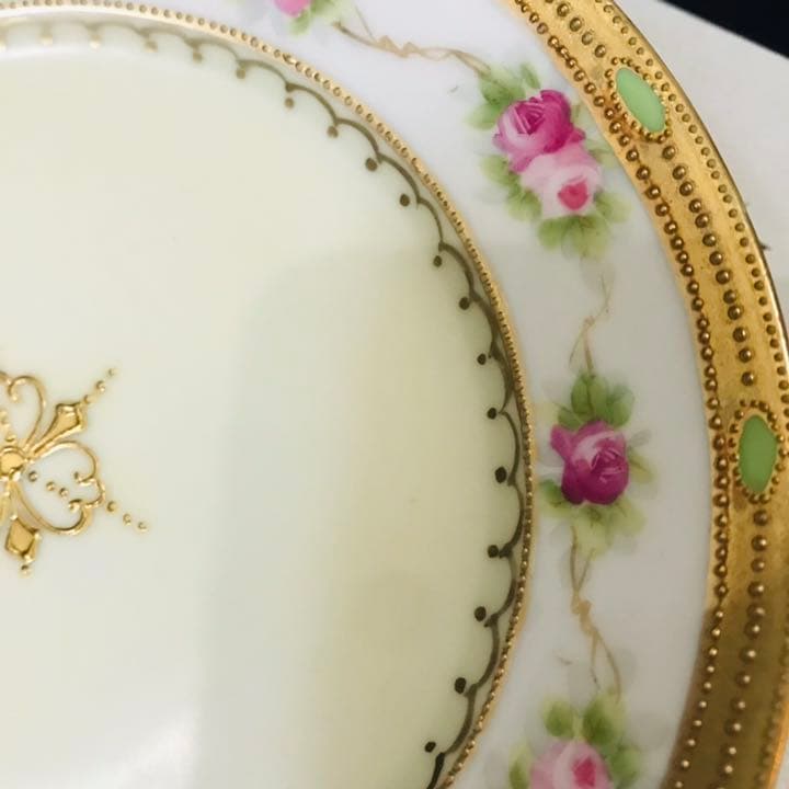 オールドノリタケ  薔薇　金盛　ビジュー