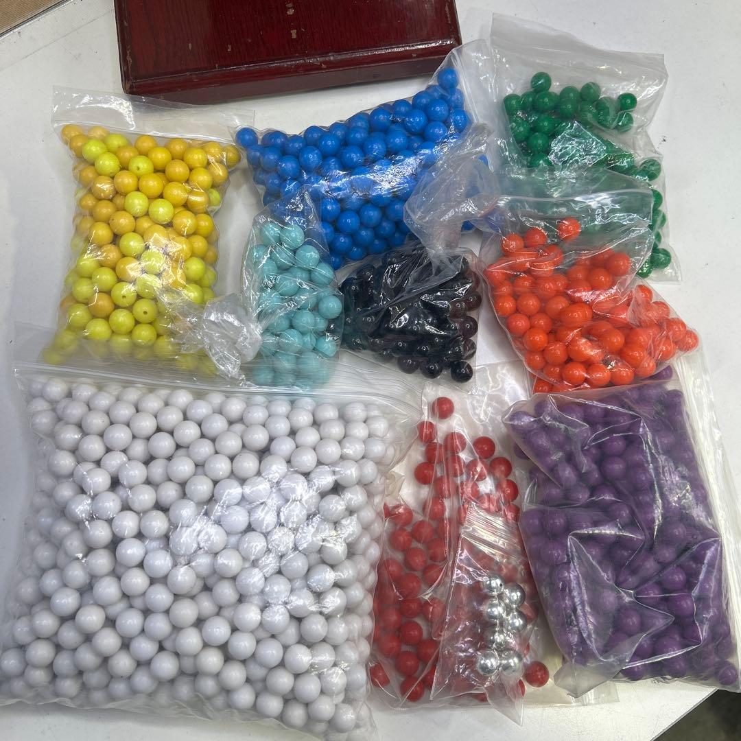 ESP6337②東京抽籤器研究所★新井式回転抽選器 ガラガラ 玉付き 昭和レトロ