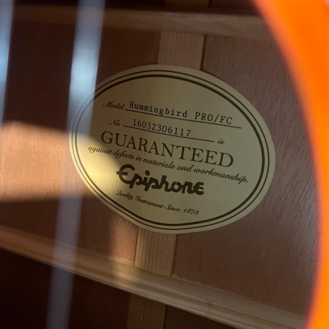 美品　【値下げ済】Epiphone humming bird PRO FC
