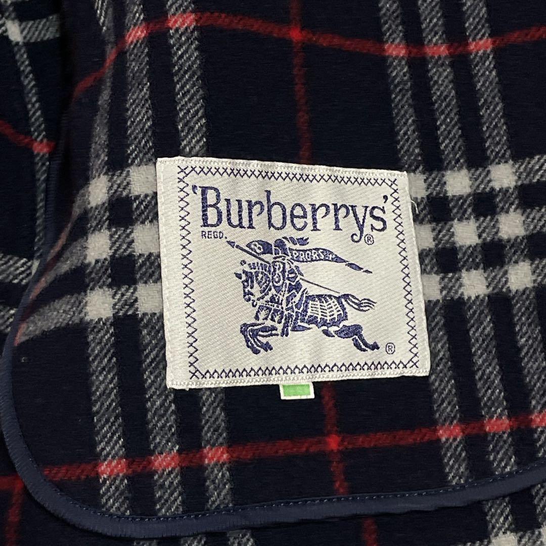 極美品● バーバリー コート ダブルフェイス ノバチェック ネイビー M