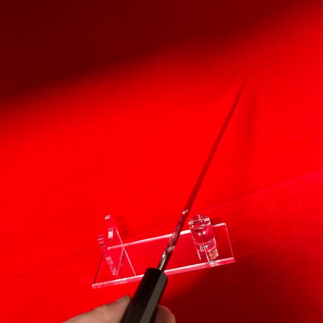 包丁　剣型切付　尺　鏡面仕上げ　箱付　未使用品