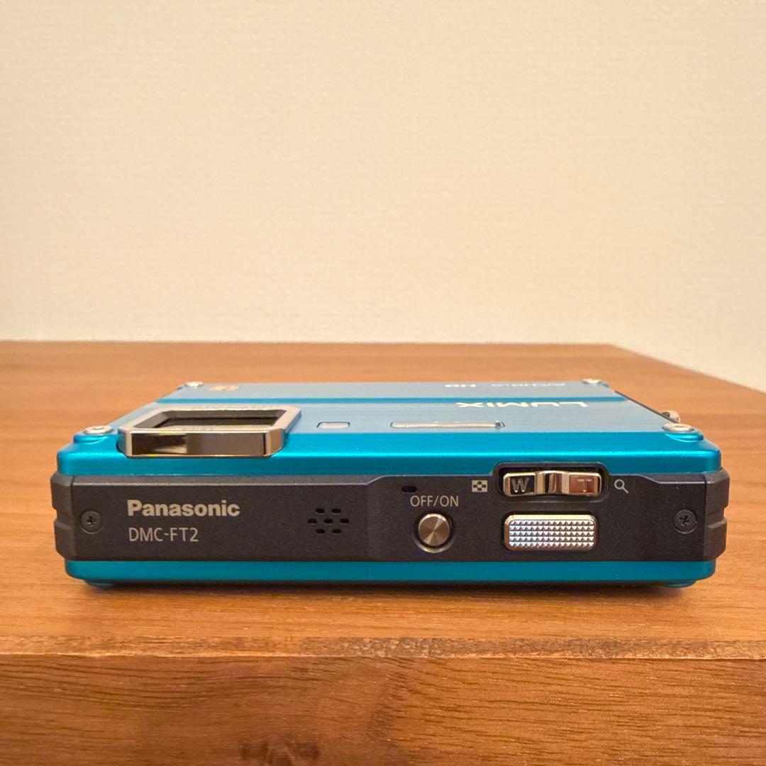 【美品】Panasonic DMC-FT2 ブルー　防水防塵カメラ