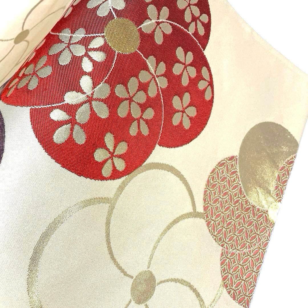 専用帯6044 5872 5944 三点セット●高級 正絹 六通 袋帯 ねじ梅