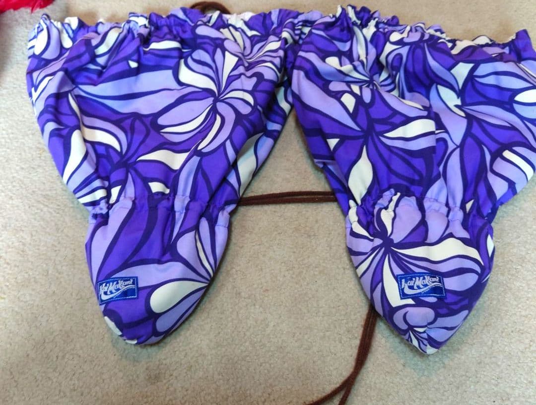 ウリウリ フラダンス 一体型 2個セット 巾着付 青色と白