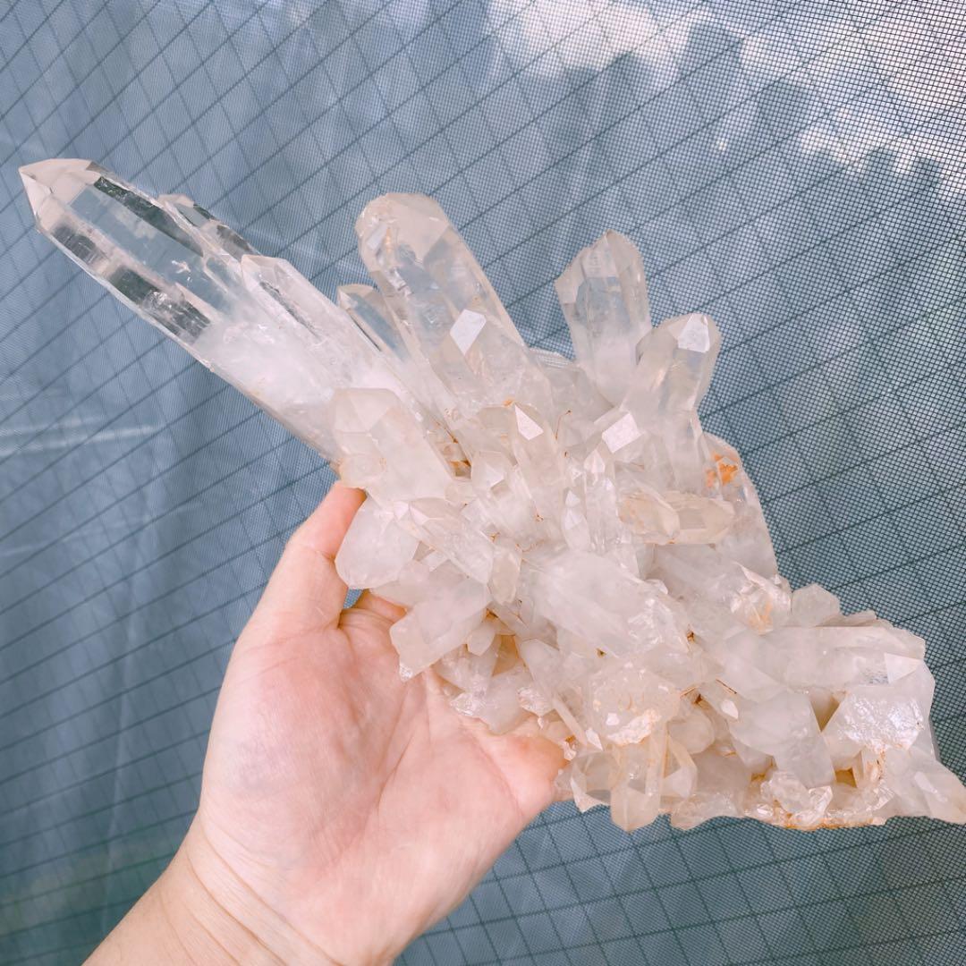 絶品❗️高透明度☆超強いパワー☆マニカラン産ヒマラヤ水晶クラスター☆原石A417