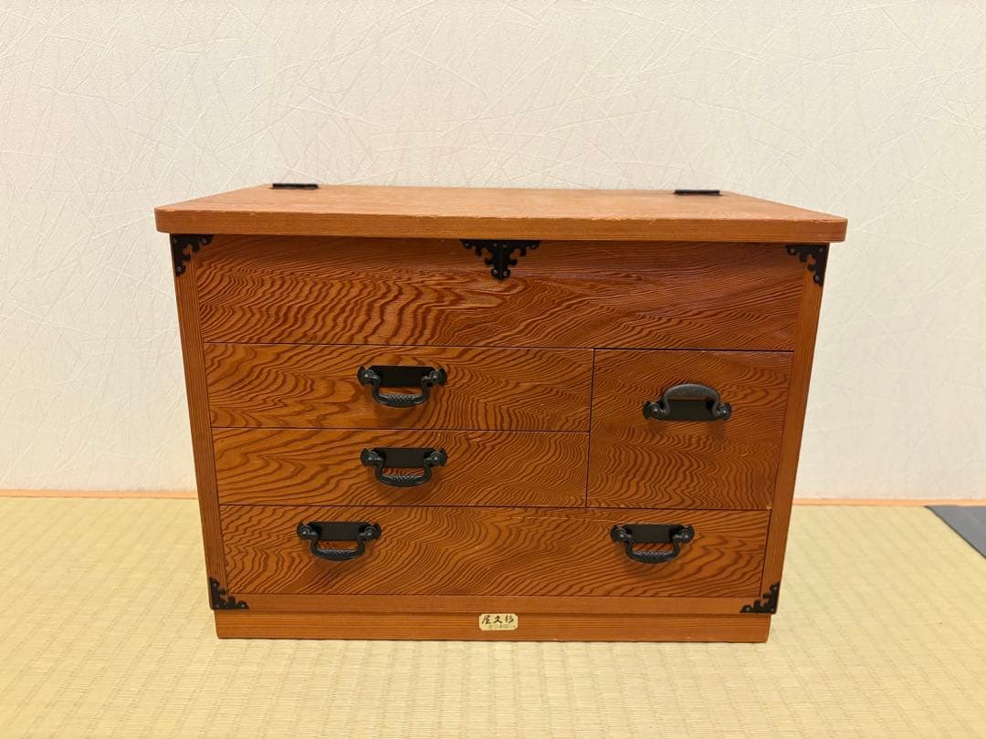 ソーイングボックス？小箪笥　小物入れ　世界遺産　屋久杉3段引出　工芸品　さつま印