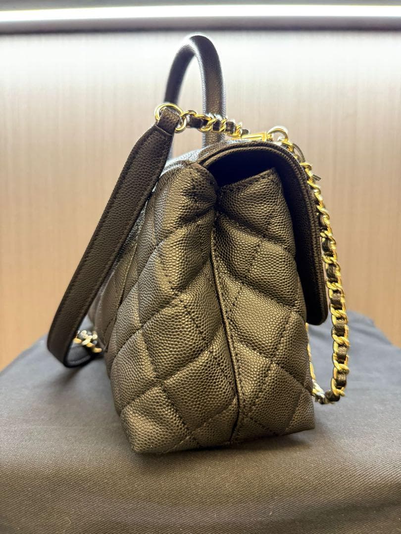 CHANEL ココハンドル ブラック マトラッセ チェーンショルダーバッグ