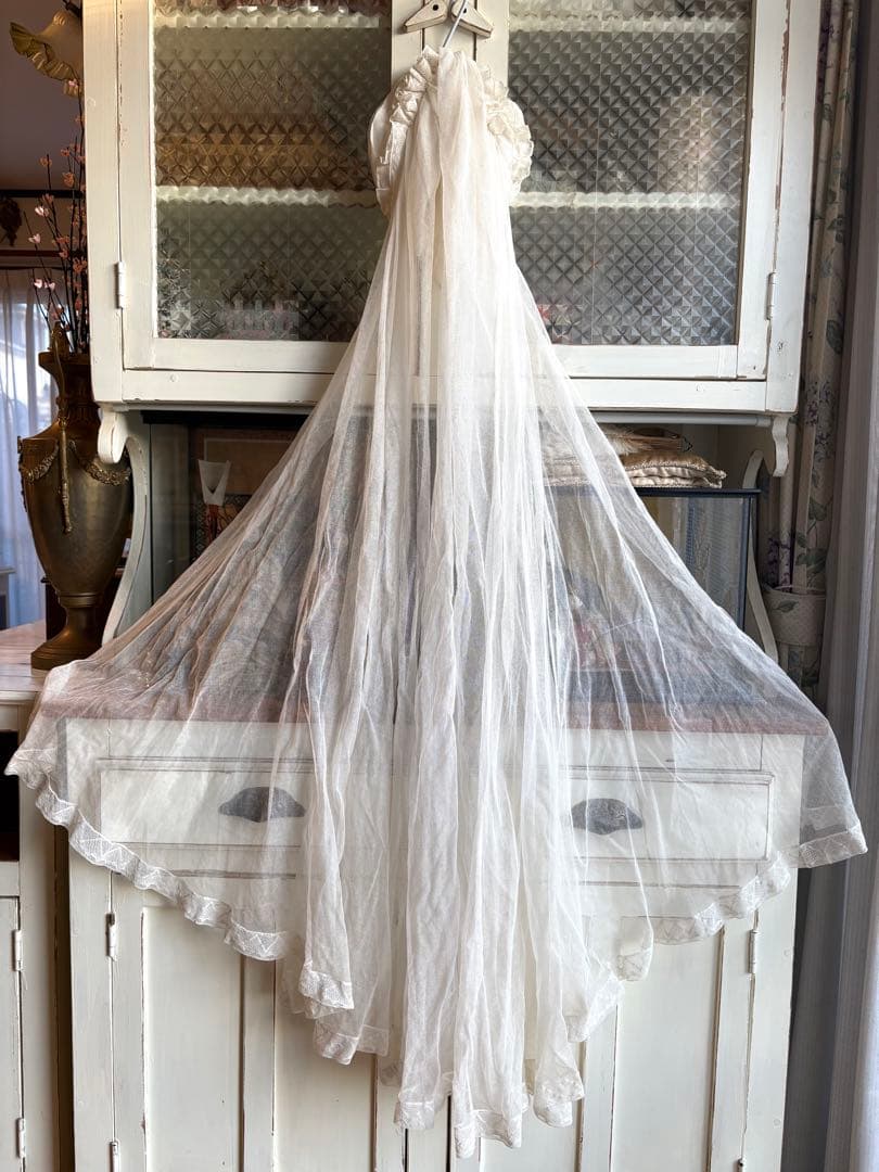 フランスアンティーク　セカンドコミュニオン　ヴェール　ボネ　初聖体拝領　ロザリオ