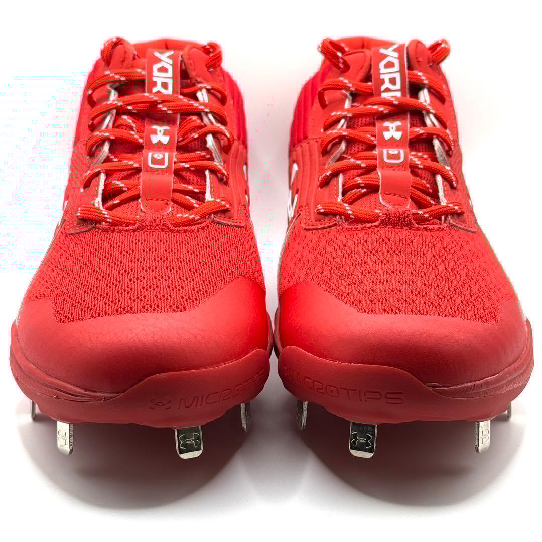 ド*ー様 【新品】アンダーアーマー UA 野球 スパイクシューズ メンズ 赤 2