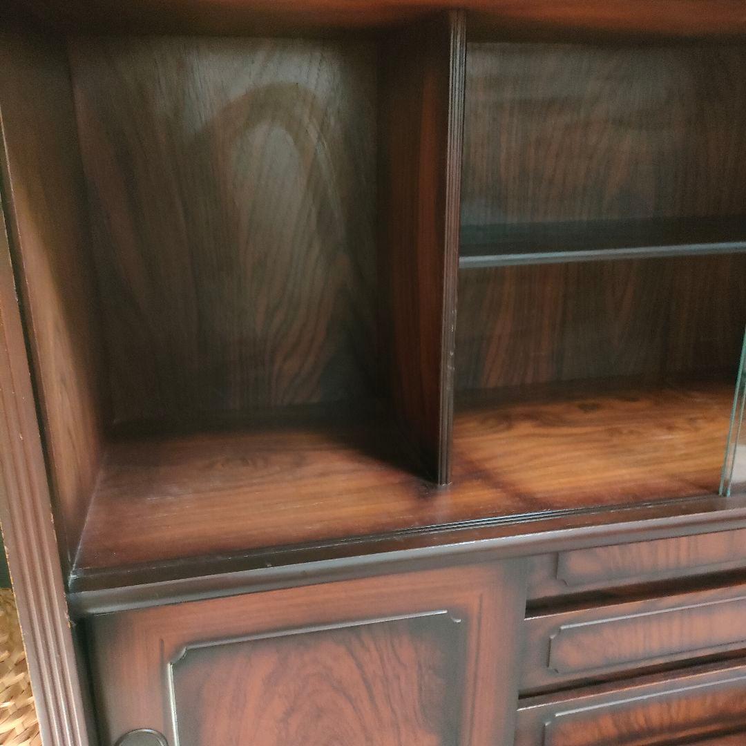 【ヴィンテージ】昭和レトロ和風ミッドセンチュリー キャビネット 飾り棚 食器棚