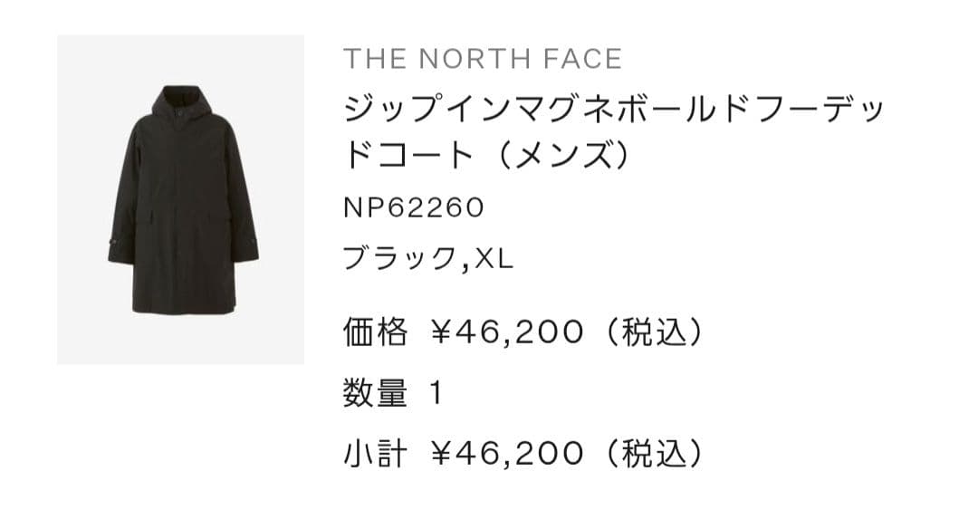 THE NORTH FACE ボールドフーデットコート