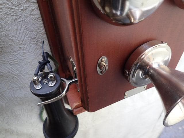 昭和レトロ デルビル磁石式壁掛電話機　ベル（電鈴）鳴ます　アンテーク・インテリア