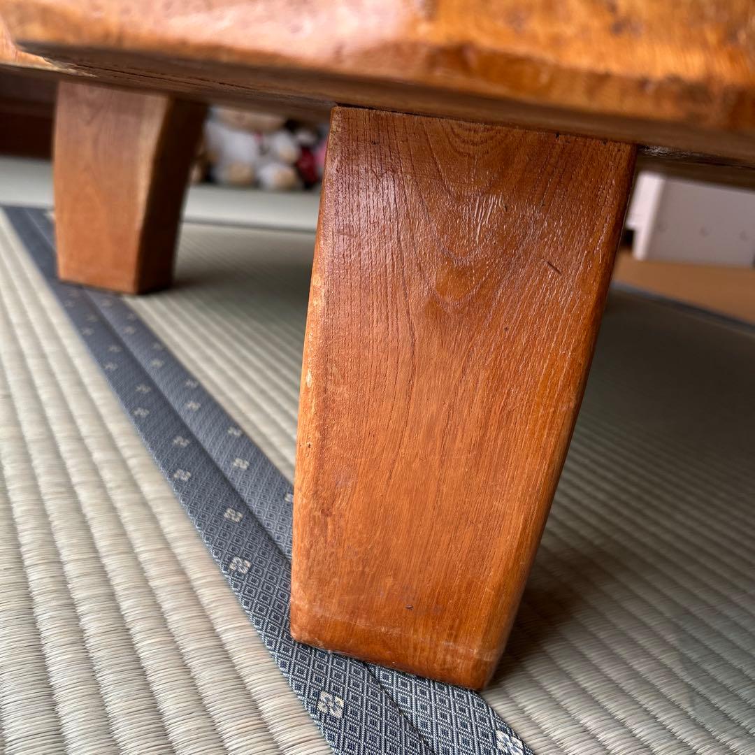 一枚板ローテーブル✳︎美品　天然木　机　座卓　古民家風