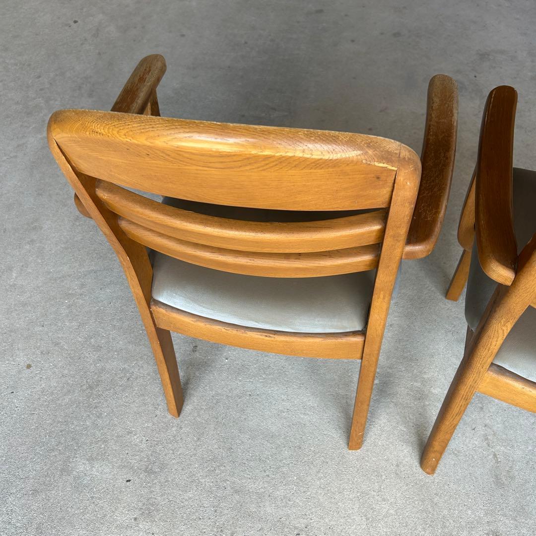 ＊引き取り歓迎＊大塚家具　ダイニングチェア肘付き　2脚　ナラ　椅子