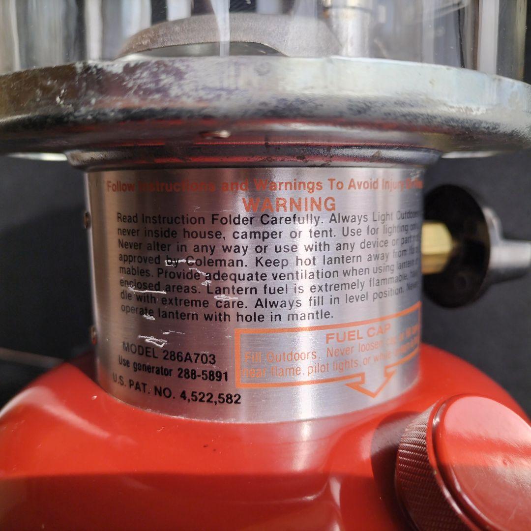 Coleman 286A703 ランタン 1989年6月 コールマン バースデー