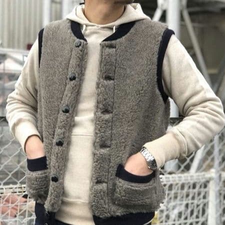 ウエアハウス 希少サイズ 42 XL相当 フリース パイルベスト ヘラーズカフェ