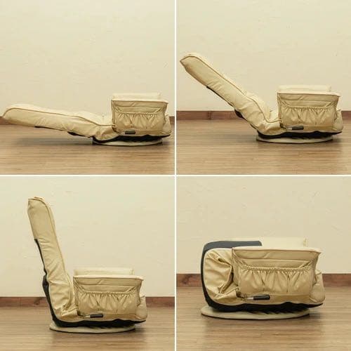 レバー式14段回転座椅子 BK/BR/IV