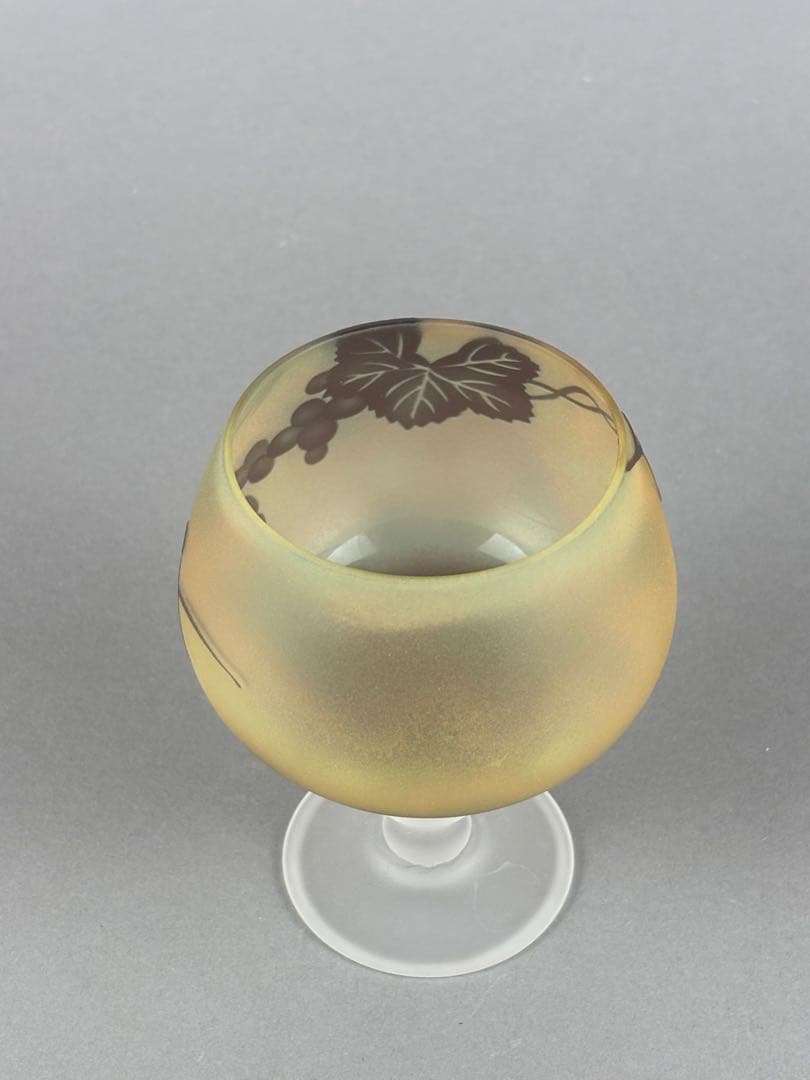 中野良広　色付き　ブランデーグラス　酒器　工芸ガラス