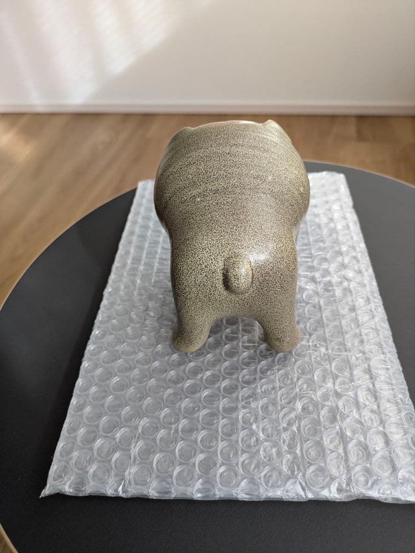 リサラーソン　ブルドッグ　グレー　ケンネル　犬　オブジェ