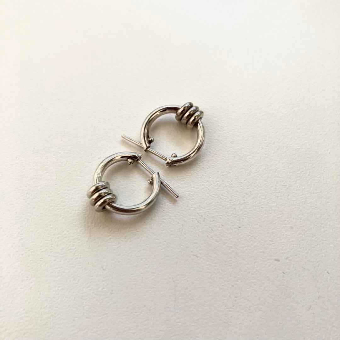 お客片耳ノーブランド　シルバー925 16mm ヤマト着用　登坂着