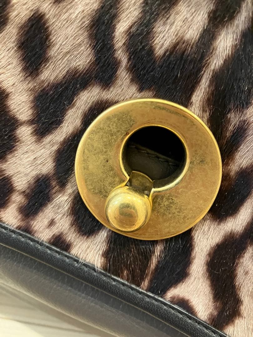 【レア】イヴサンローラン ヒョウ柄バッグ ミューズトゥ