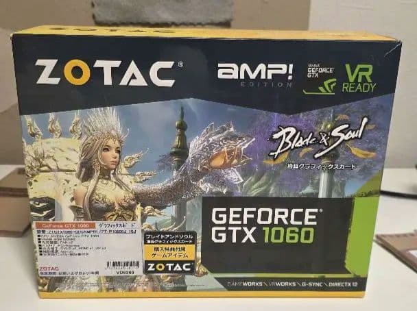 Nvidia ZOTAC GTX 1060 グラフィックボード　中古