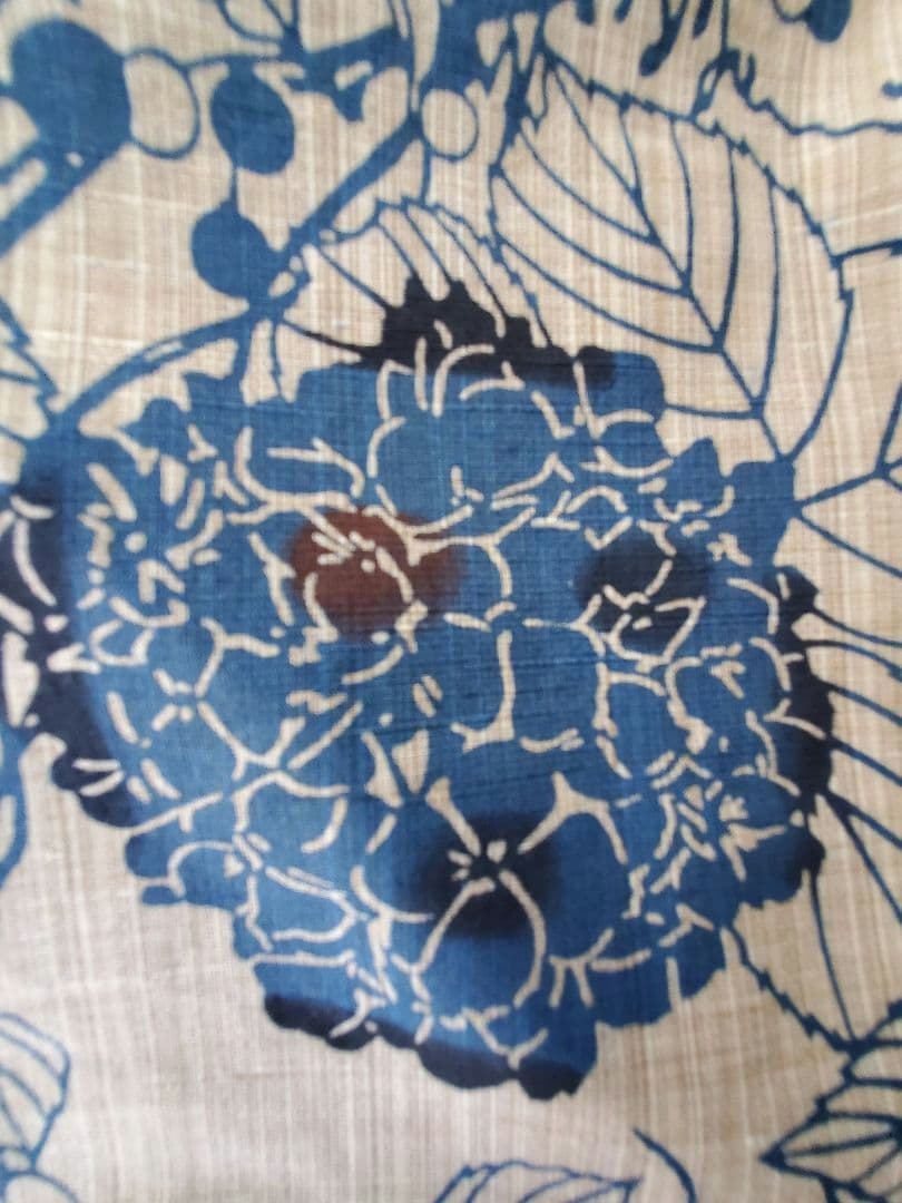 【ちょっと訳あり】【竺仙】【新品】浴衣　奥州小紋　紫陽花