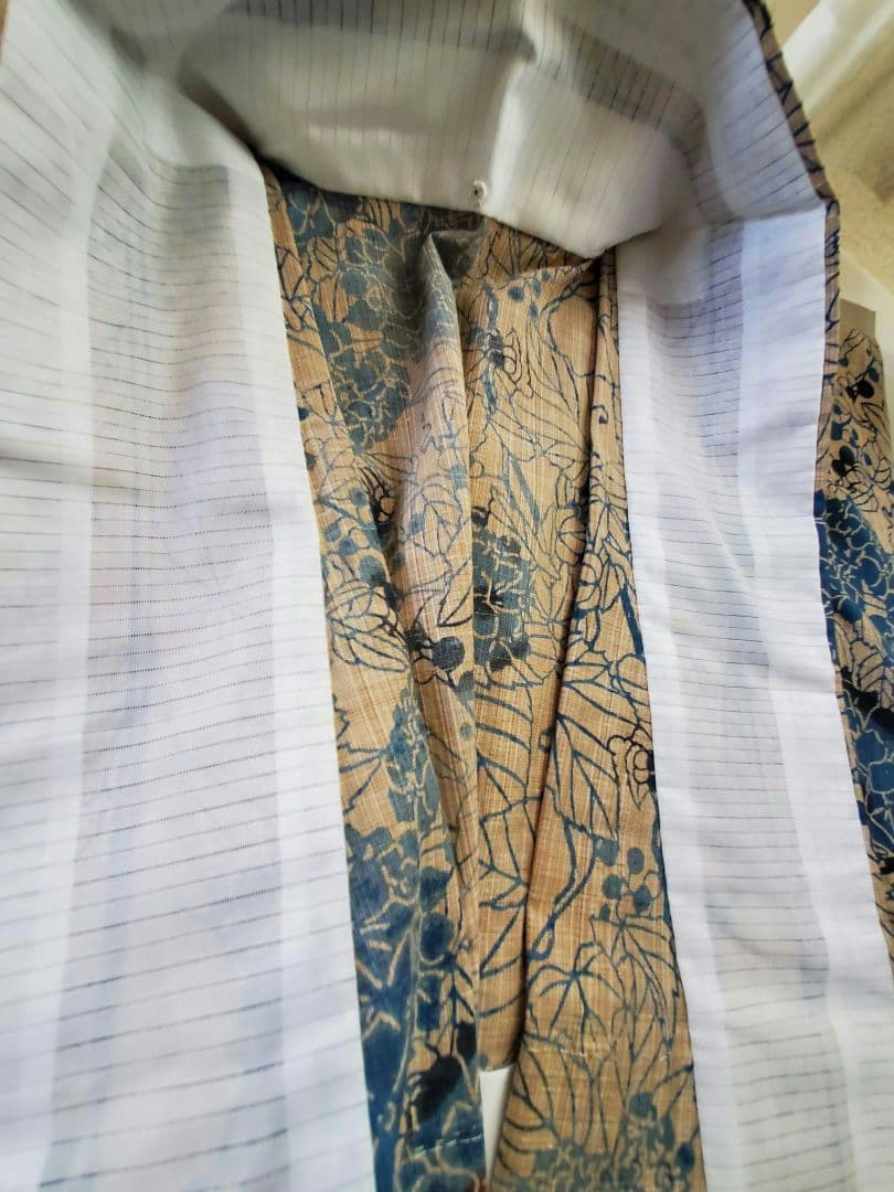 【ちょっと訳あり】【竺仙】【新品】浴衣　奥州小紋　紫陽花