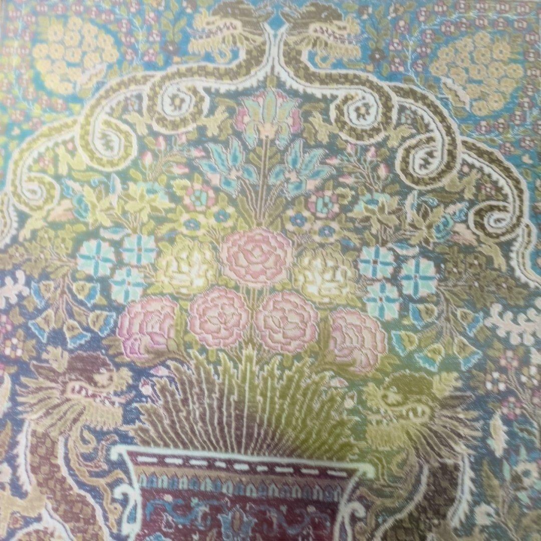 ヒ*ロ様 ヴィンテージ ぺルシャジュータン 花柄ドラゴンデザインラグ