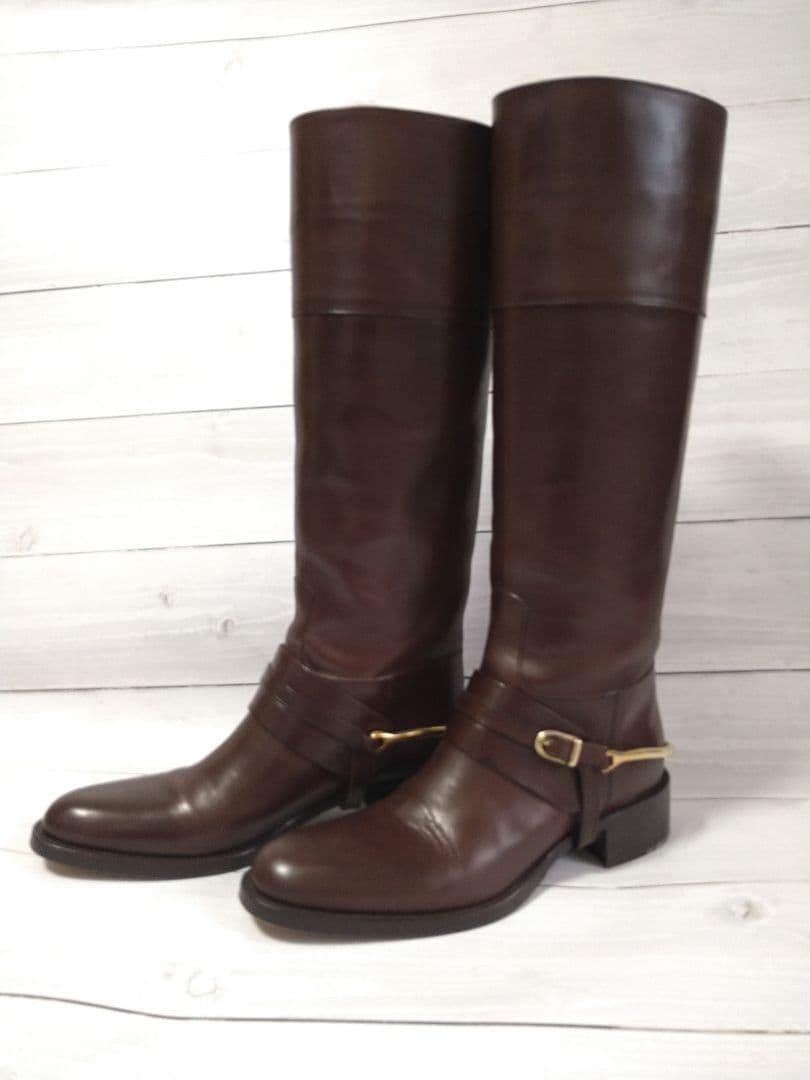 【専用です】サルトル SARTORE バックル ベルト ロングブーツ ブラウン