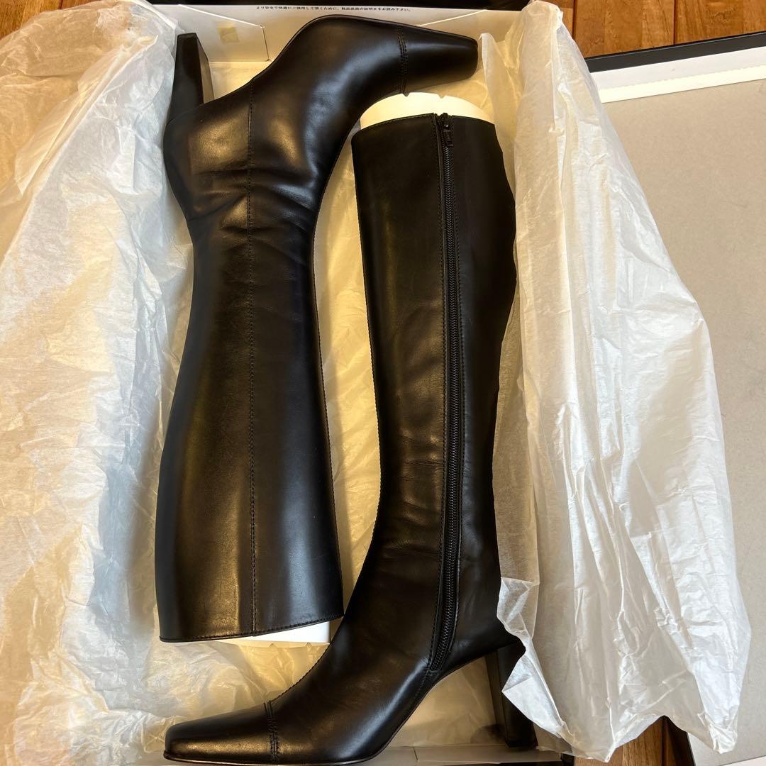 ブティックオオサキ　新品ロングブーツ　黒　24㎝