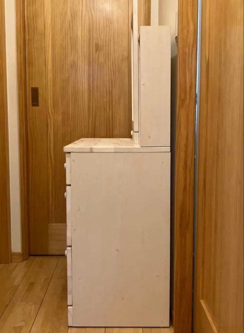 お値下げしました！！ドレッサー　鏡台　お洒落　ホワイト　スツール付