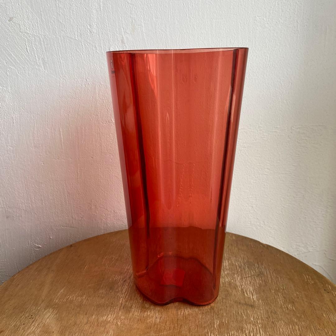  花瓶 イッタラ アアルトベース クランベリー　220mm