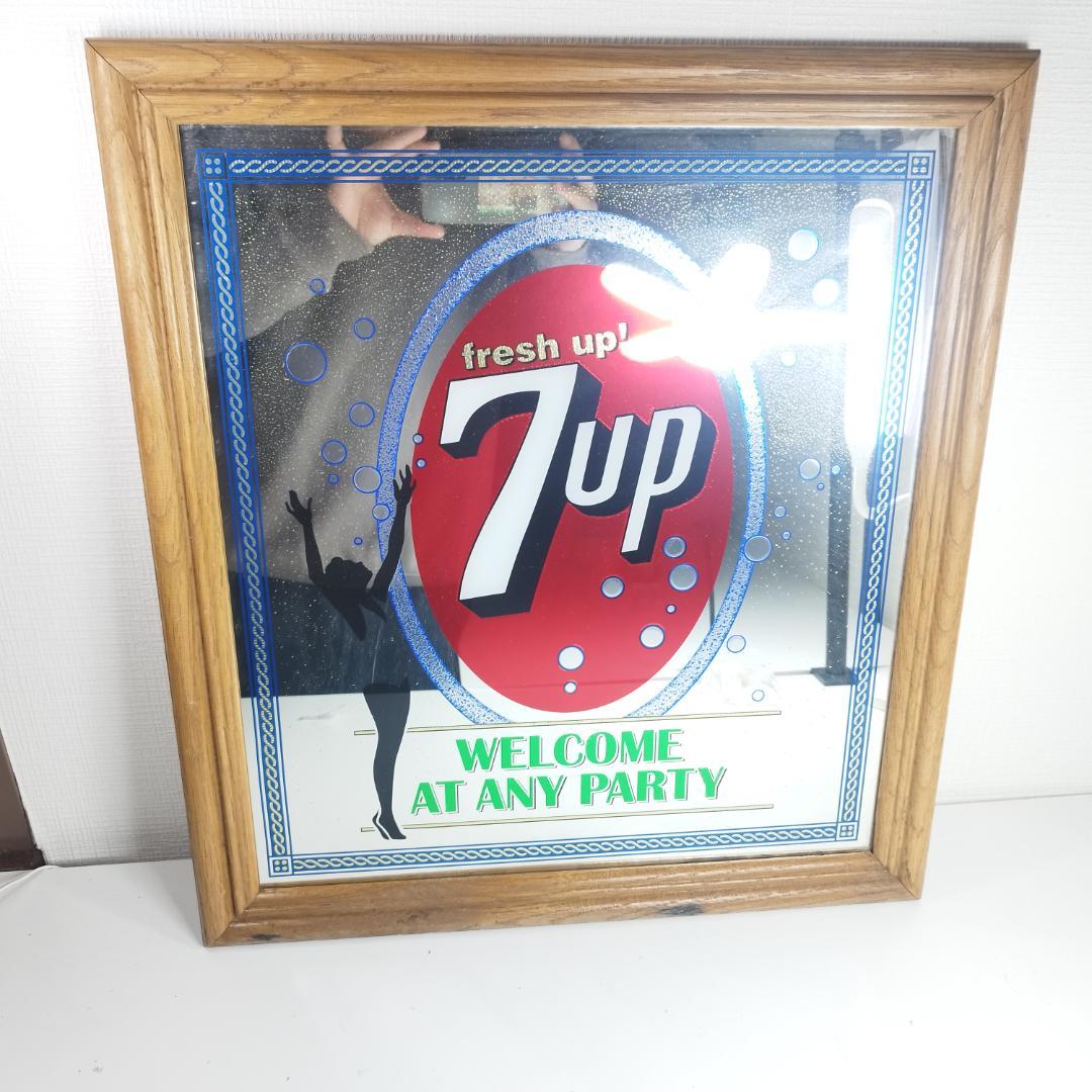 7up セブンアップ パブミラー アドバタイジング バー 鏡 ビンテー IO64