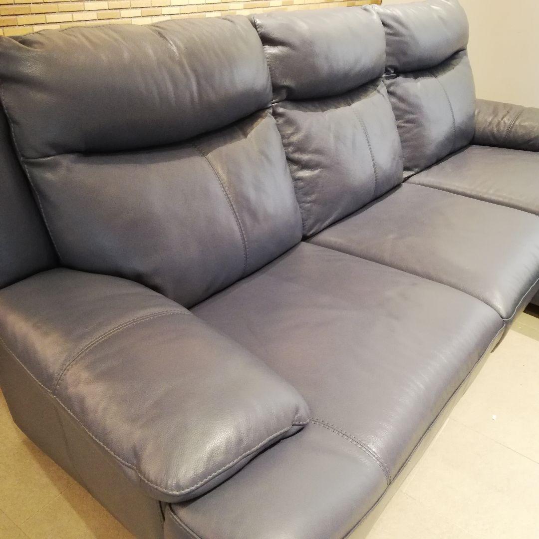 ◇NITORI ニトリ　レザー　カウチソファ　｜　3人掛け　本革