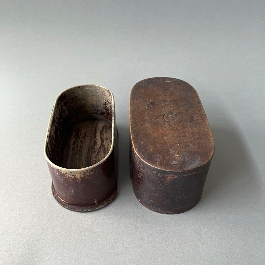 骨董 曲げわっぱ 蔵出し品 大小2点セット 丸二印