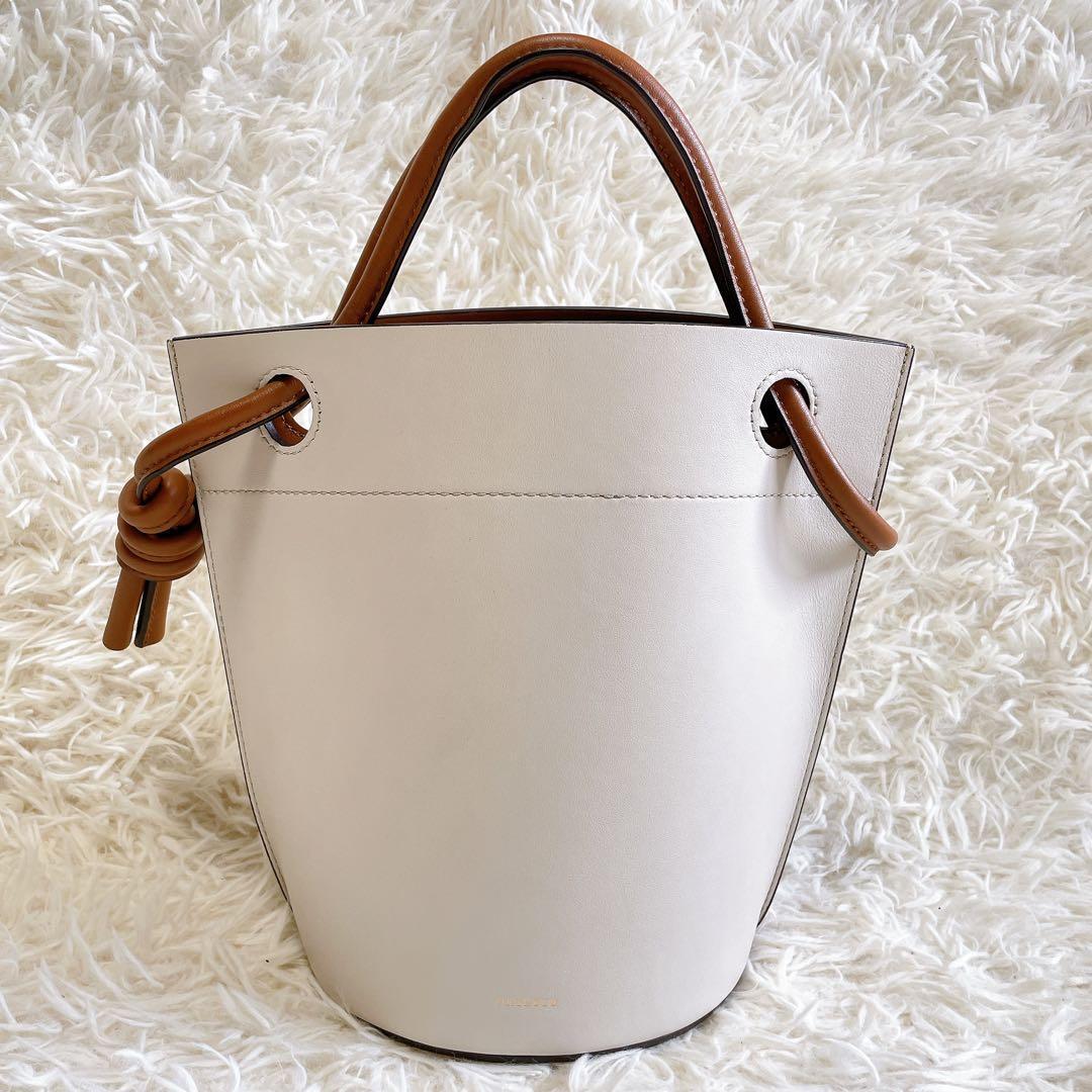 美品✨オルセット CORDAバケットバッグ ノット　牛革　巾着袋付き　バイカラー