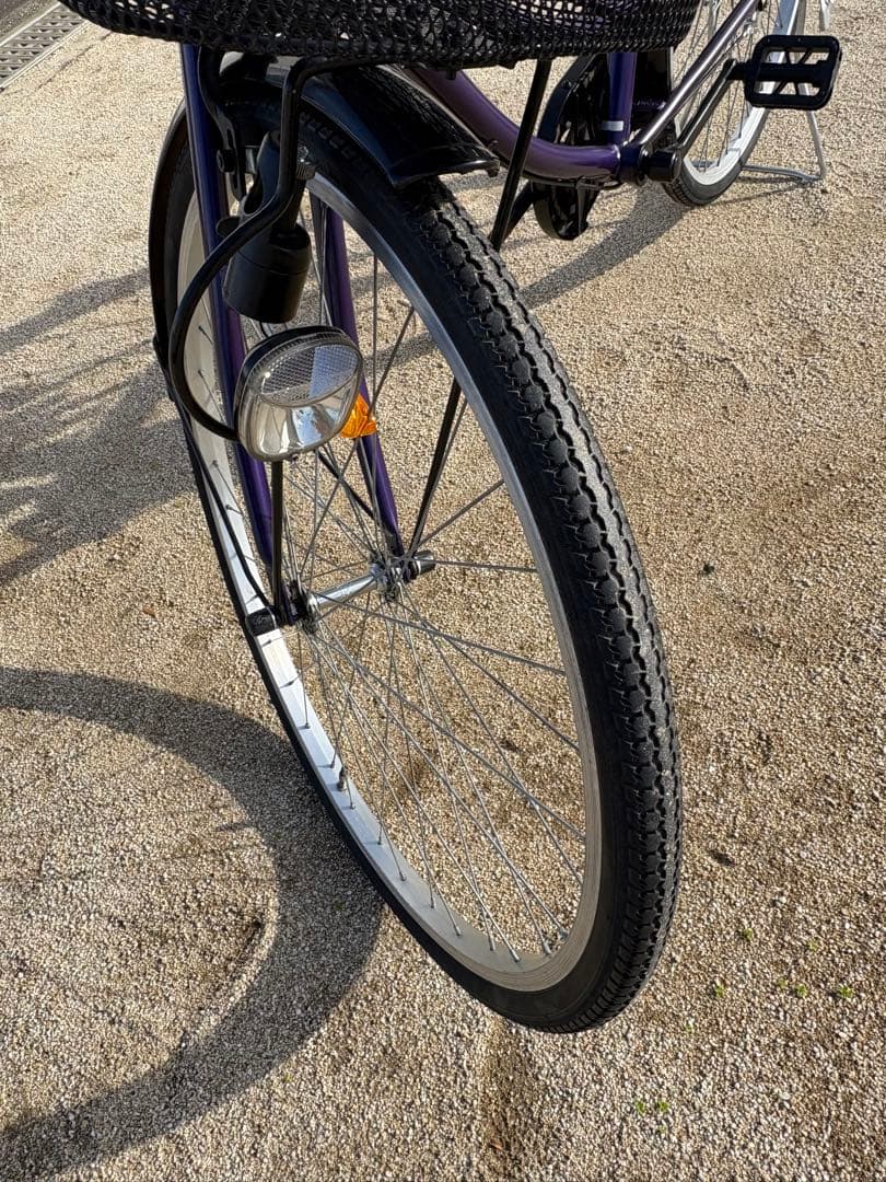 パープルカラー・シンプル・ママチャリ(26㌅)個人配達致します。お引き取りでも可