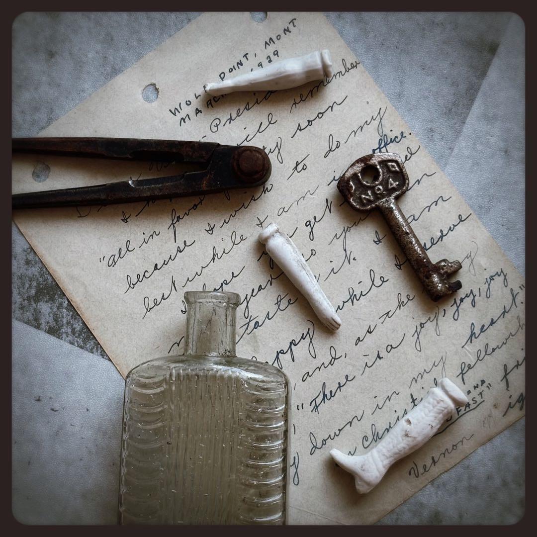 アンティーク　 ジャンクドロワーセット　チャイナヘッドドール　etc