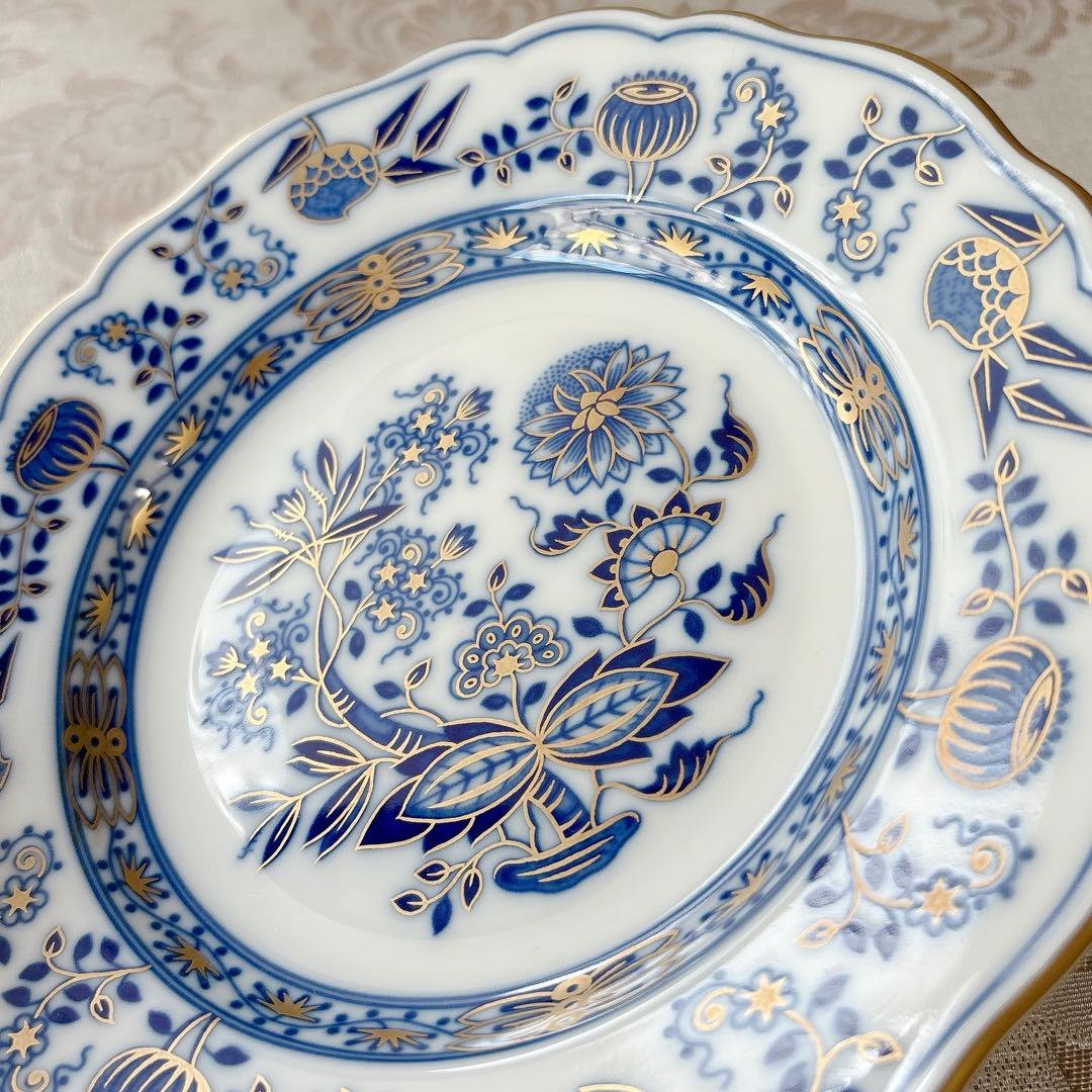 限定品❤️レア未使用❤️フッチェンロイター❤️ブルーオニオン　ゴールド　プレート