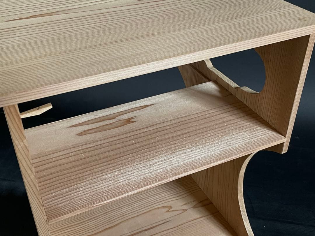 【美品】「母」裏千家 玄々斎好 杉棚 玄々棚 紙箱 茶道具 （121F①）