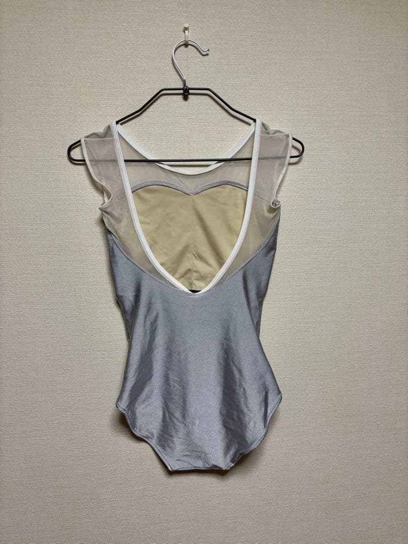 unoa グレー メッシュレオタード MLサイズ