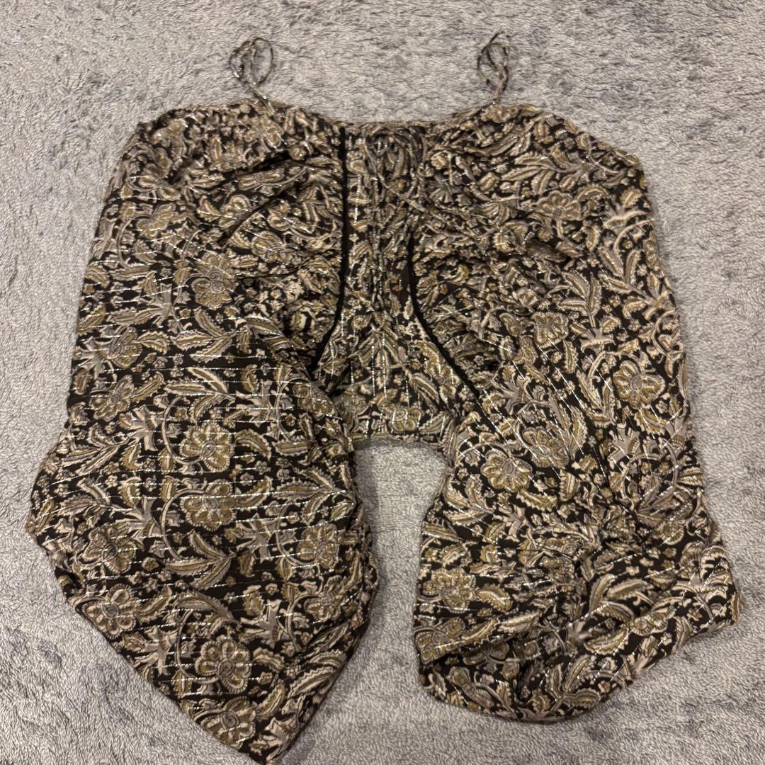 トップス Ameri INDIA PRINT TURN OVER BLOUSE